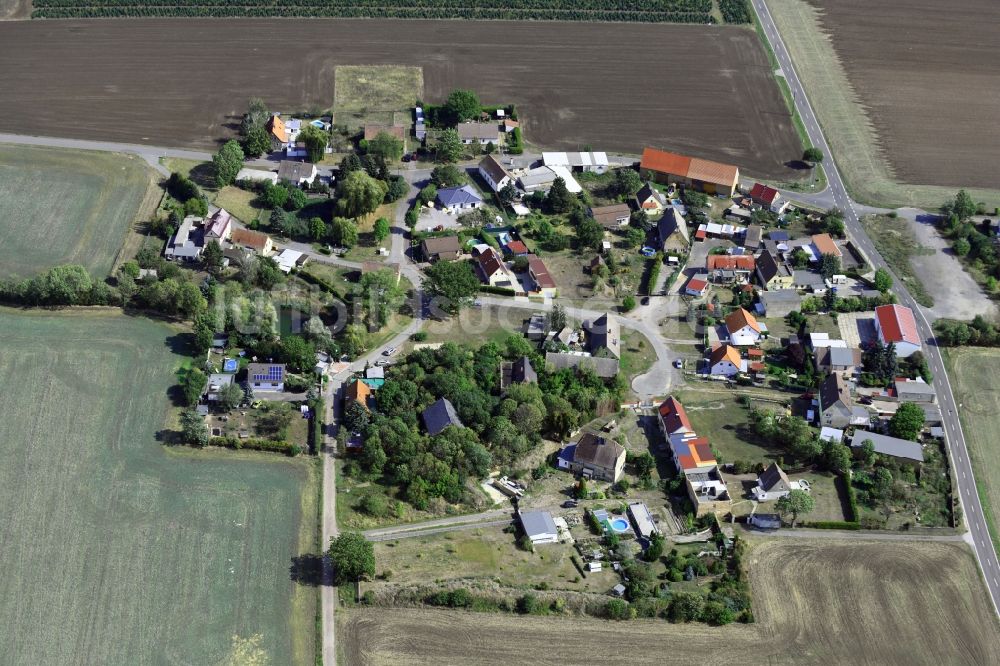 Doberstau von oben - Dorf - Ansicht in Doberstau im Bundesland Sachsen, Deutschland