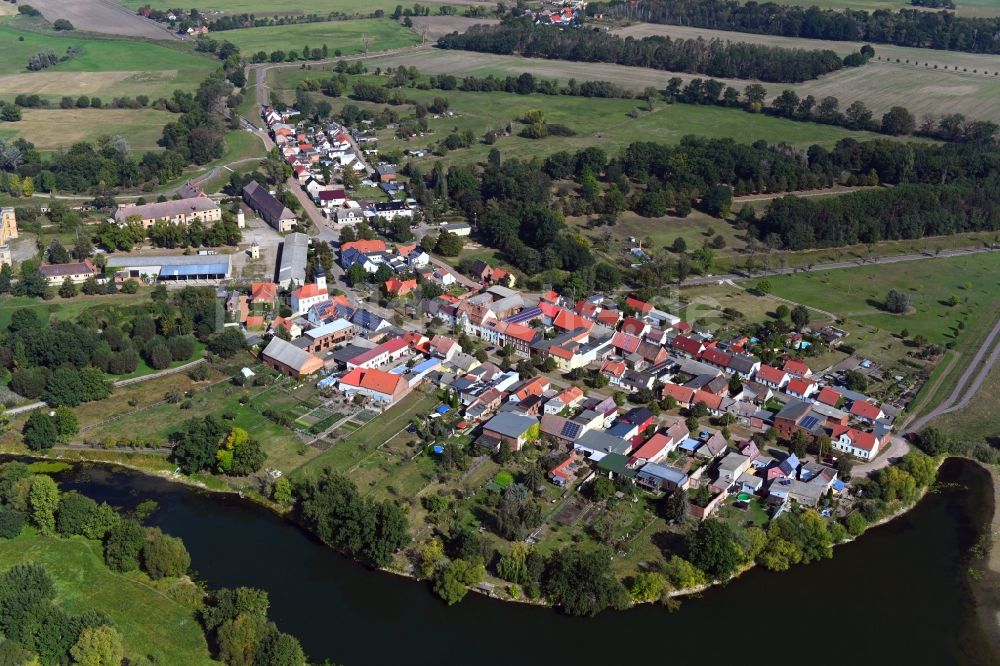 Luftbild Dornburg - Dorf - Ansicht in Dornburg im Bundesland Sachsen-Anhalt, Deutschland