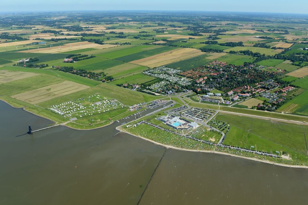 Luftbild Wurster Nordseeküste - Dorf - Ansicht von Dorumer Neufeld in Wurster Nordseeküste im Bundesland Niedersachsen
