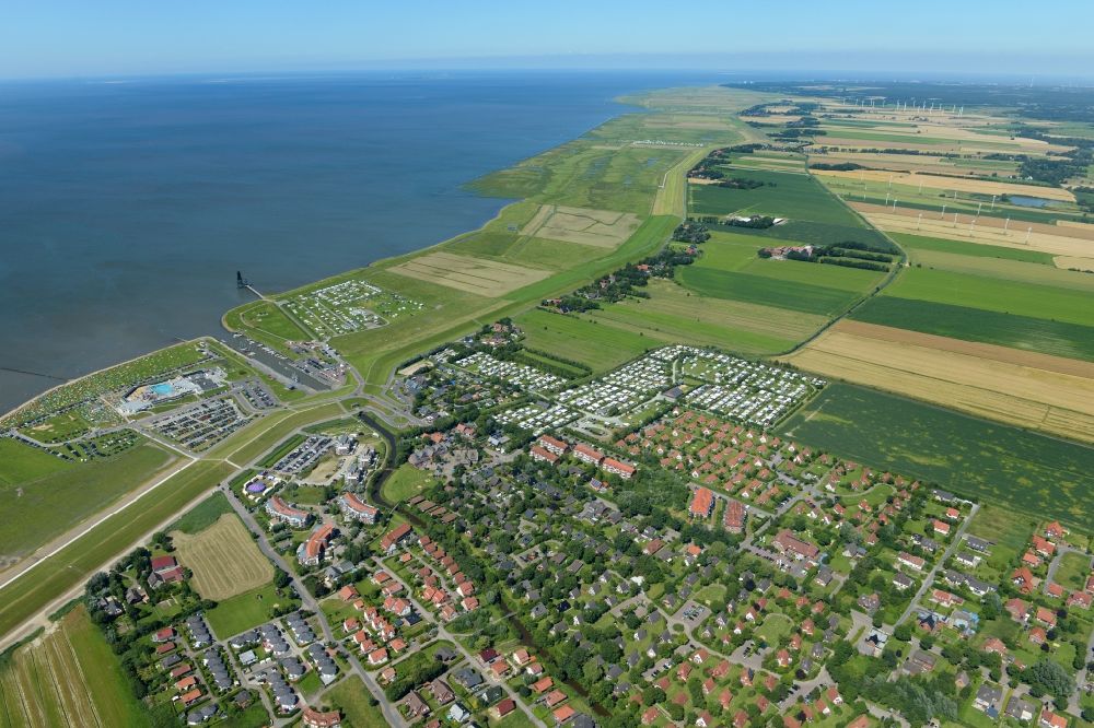 Luftbild Wurster Nordseeküste - Dorf - Ansicht von Dorumer Neufeld in Wurster Nordseeküste im Bundesland Niedersachsen