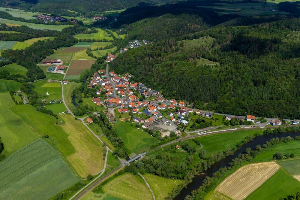 Luftbild Ederbringhausen - Dorf - Ansicht in Ederbringhausen im Bundesland Hessen, Deutschland