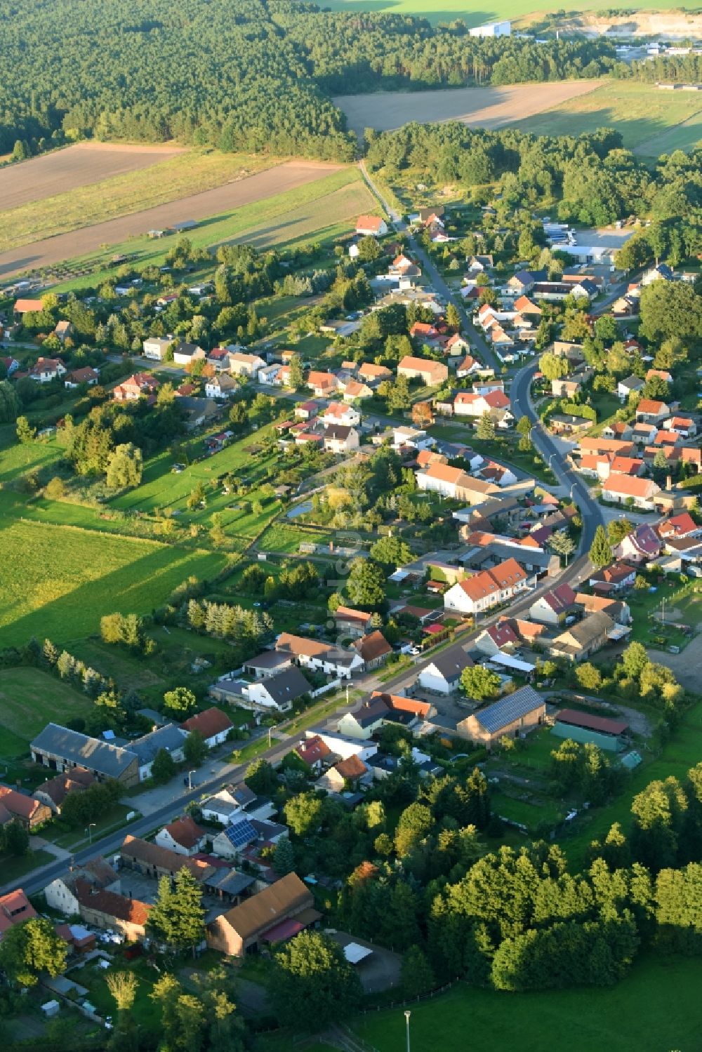 Luftbild Emstal - Dorf - Ansicht in Emstal im Bundesland Brandenburg, Deutschland