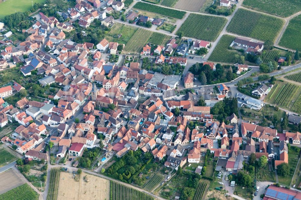 Frankweiler aus der Vogelperspektive: Dorf - Ansicht in Frankweiler im Bundesland Rheinland-Pfalz, Deutschland