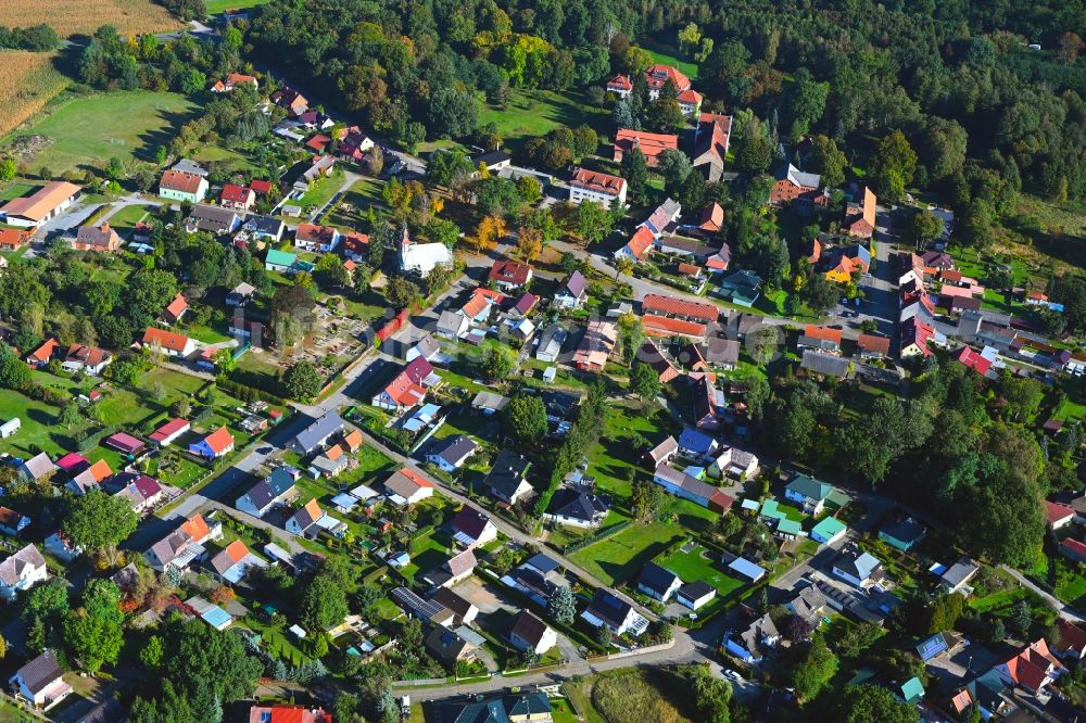 Luftbild Fretzdorf - Dorf - Ansicht in Fretzdorf im Bundesland Brandenburg, Deutschland