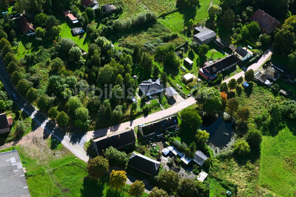 Groß Daberkow aus der Vogelperspektive: Dorf - Ansicht in Groß Daberkow im Bundesland Mecklenburg-Vorpommern, Deutschland