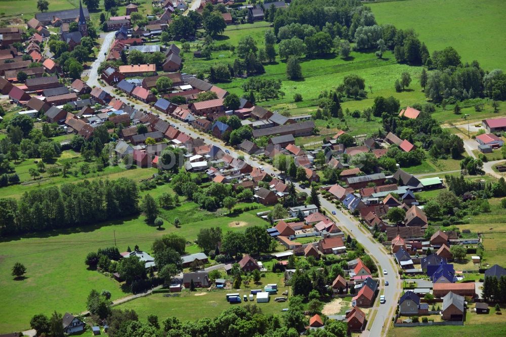 Luftaufnahme Gross Lüben - Dorf - Ansicht in Gross Lüben im Bundesland Brandenburg, Deutschland