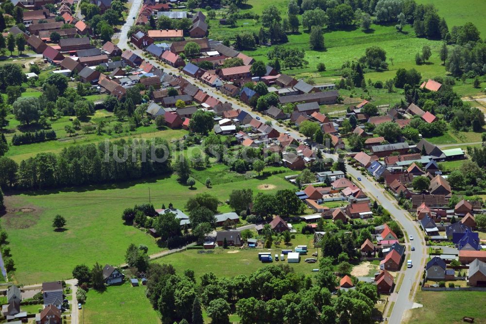 Gross Lüben von oben - Dorf - Ansicht in Gross Lüben im Bundesland Brandenburg, Deutschland