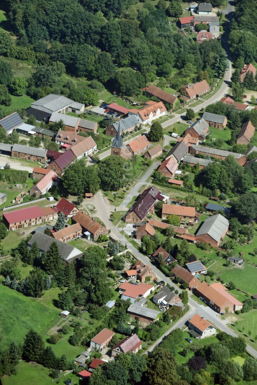 Luftaufnahme Groß Woltersdorf - Dorf - Ansicht von Groß Woltersdorf im Bundesland Brandenburg