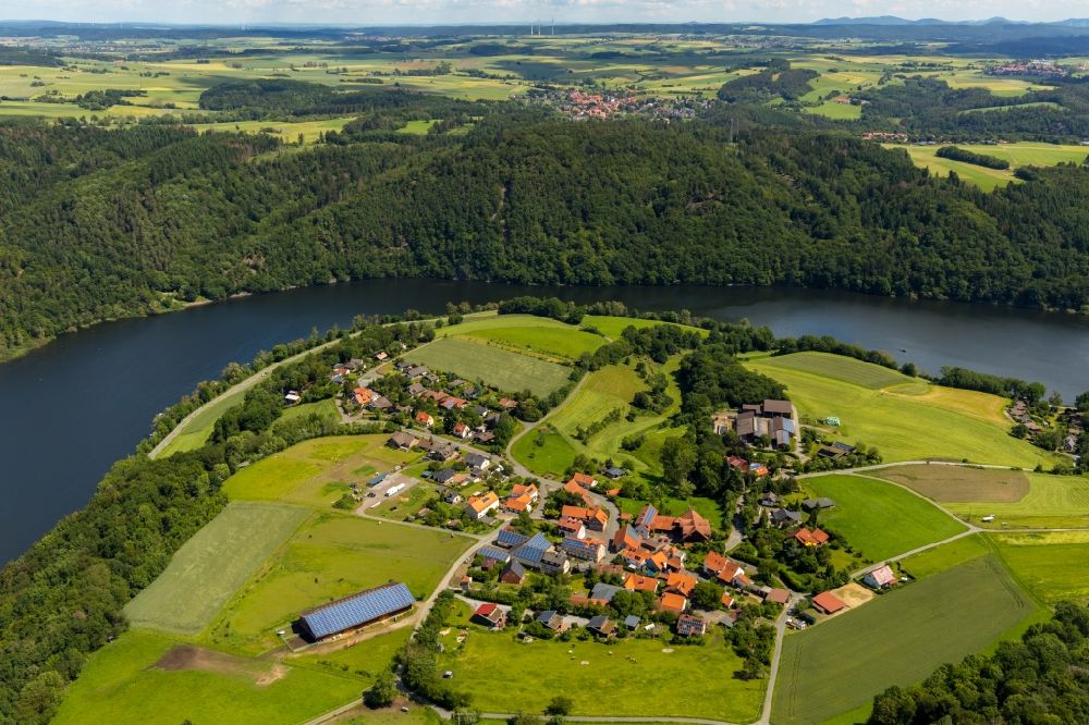 Luftbild Harbshausen - Dorf - Ansicht in Harbshausen im Bundesland Hessen, Deutschland