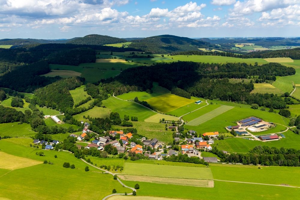 Luftbild Hemmighausen - Dorf - Ansicht in Hemmighausen im Bundesland Hessen, Deutschland