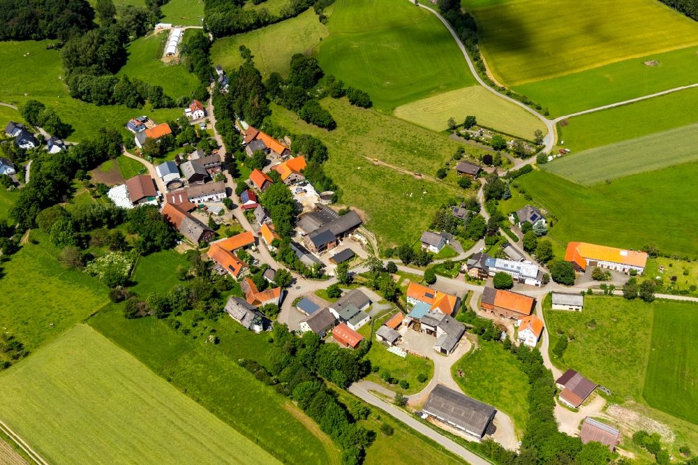 Luftaufnahme Hemmighausen - Dorf - Ansicht in Hemmighausen im Bundesland Hessen, Deutschland