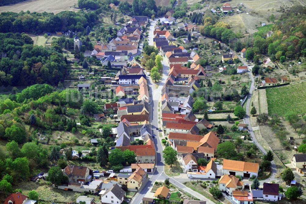 Luftaufnahme Hirschroda - Dorf - Ansicht in Hirschroda im Bundesland Sachsen-Anhalt, Deutschland