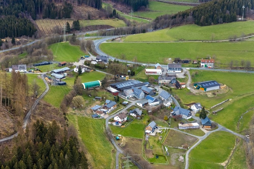 Luftaufnahme Holzhausen - Dorf - Ansicht in Holzhausen im Bundesland Nordrhein-Westfalen, Deutschland