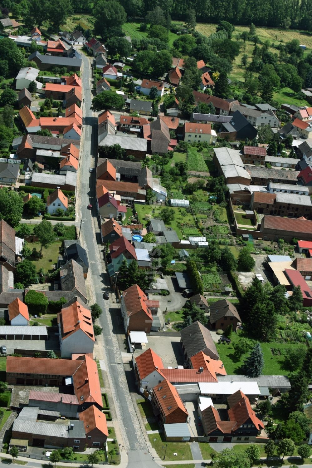 Luftaufnahme Hordorf - Dorf - Ansicht von Hordorf im Bundesland Sachsen-Anhalt