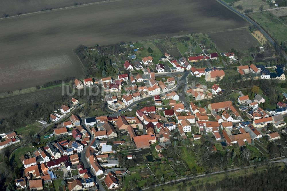 Illeben von oben - Dorf - Ansicht von Illeben im Bundesland Thüringen
