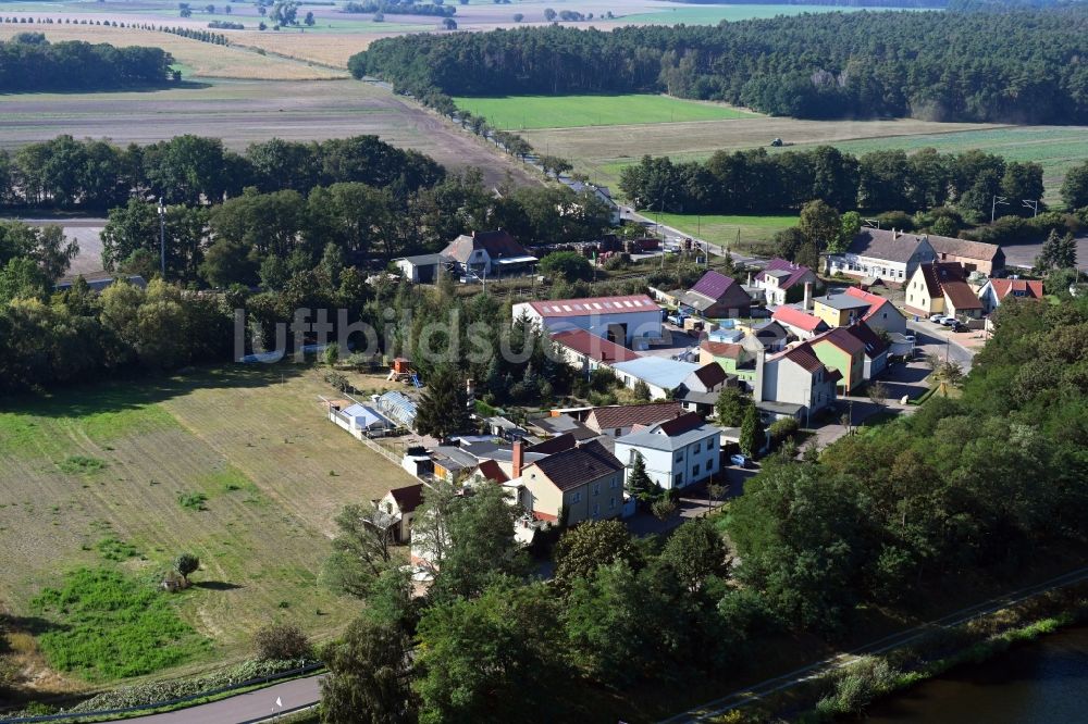 Luftaufnahme Kader Schleuse - Dorf - Ansicht in Kader Schleuse im Bundesland Sachsen-Anhalt, Deutschland