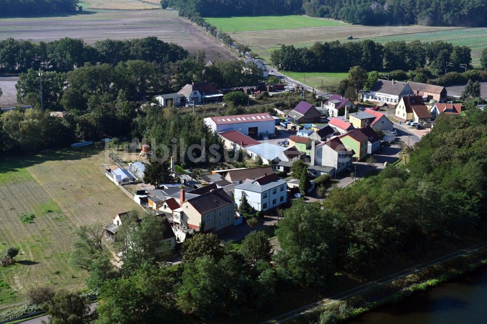 Luftbild Kader Schleuse - Dorf - Ansicht in Kader Schleuse im Bundesland Sachsen-Anhalt, Deutschland