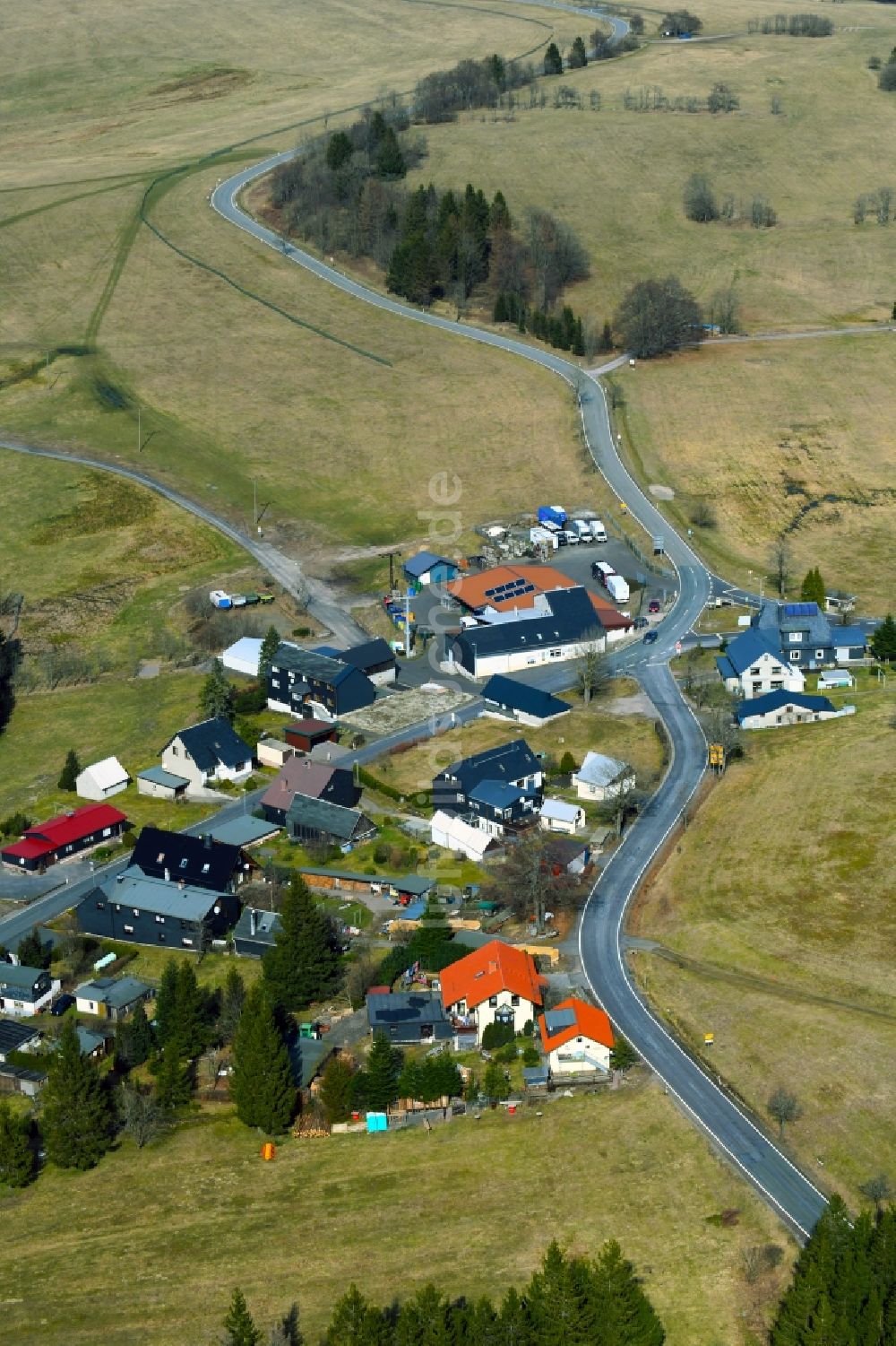 Kahlert von oben - Dorf- Ansicht in Kahlert im Bundesland Thüringen, Deutschland