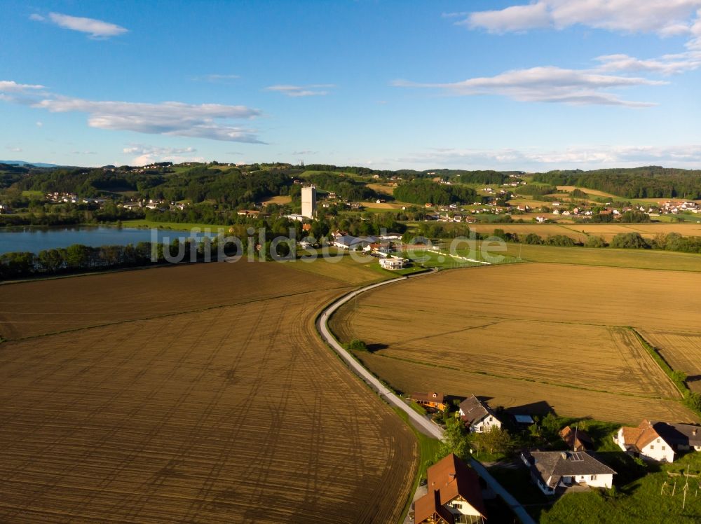 Luftaufnahme Kirchberg an der Raab - Dorf - Ansicht in Kirchberg an der Raab in Steiermark, Österreich