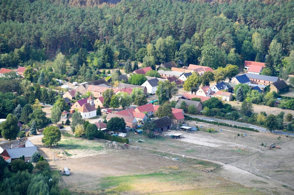 Luftbild Klausdorf - Dorf - Ansicht in Klausdorf im Bundesland Brandenburg, Deutschland