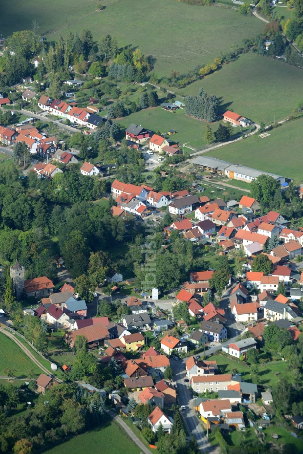 Luftaufnahme Plaue - Dorf - Ansicht von Kleinbreitenbach im Bundesland Thüringen