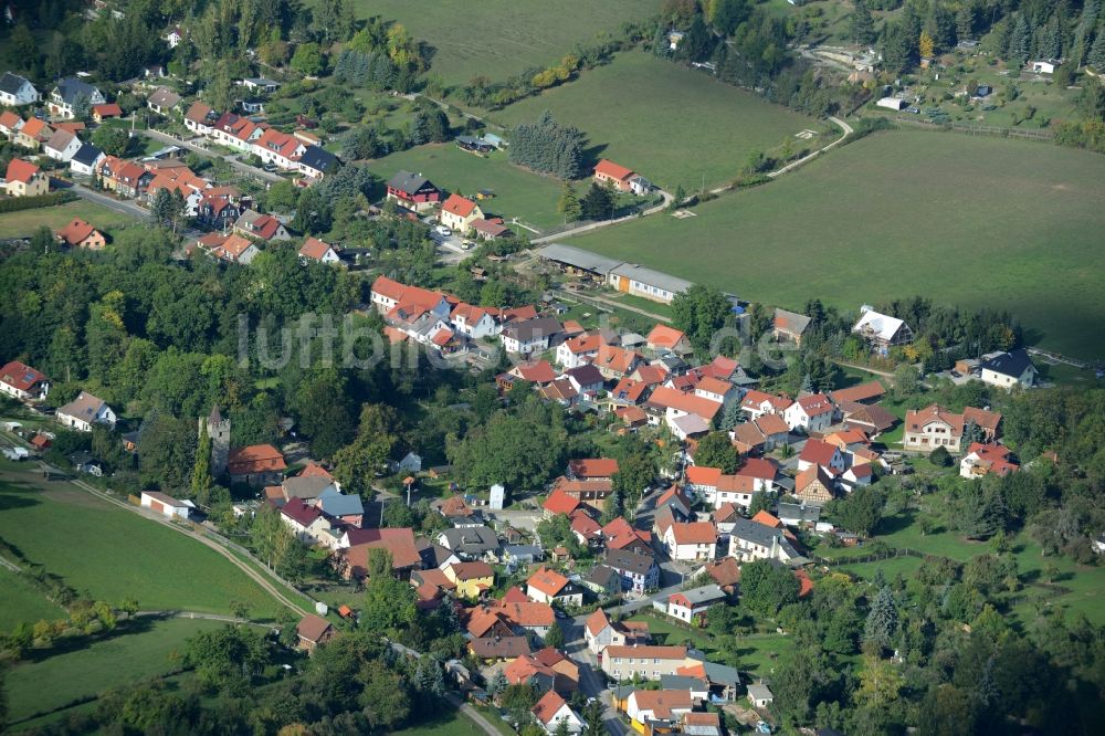 Plaue von oben - Dorf - Ansicht von Kleinbreitenbach im Bundesland Thüringen