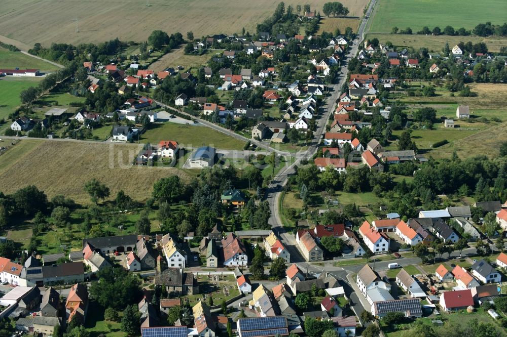 Klitzschen aus der Vogelperspektive: Dorf - Ansicht von Klitzschen im Bundesland Sachsen