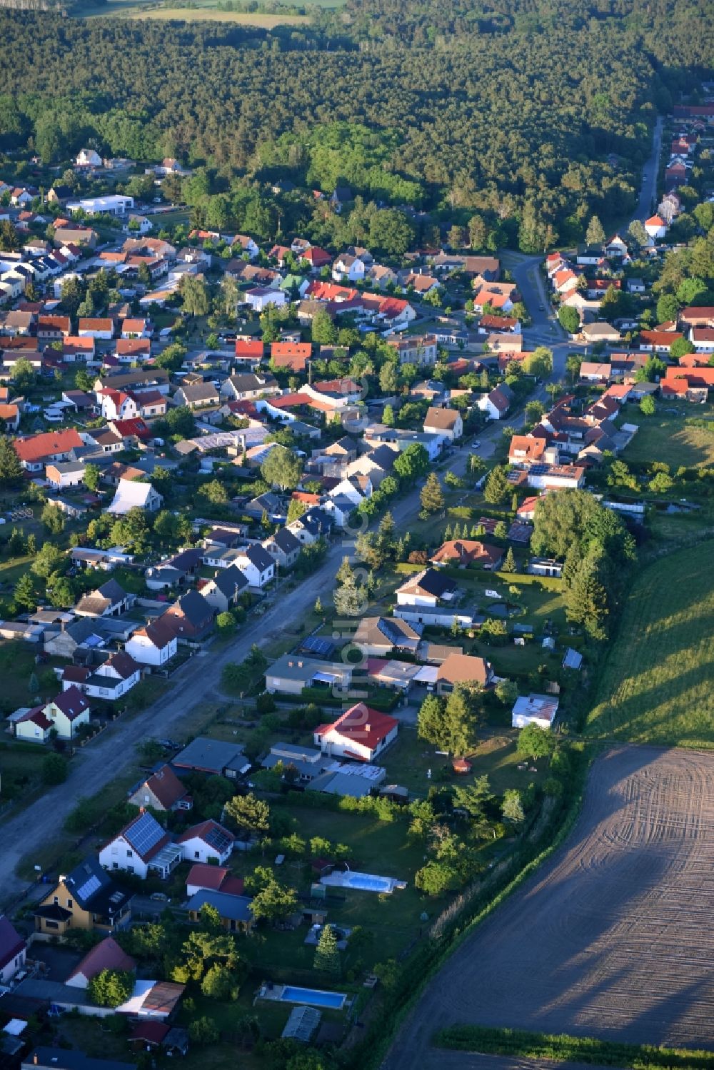 Luftbild Klosterfelde - Dorf - Ansicht in Klosterfelde im Bundesland Brandenburg, Deutschland