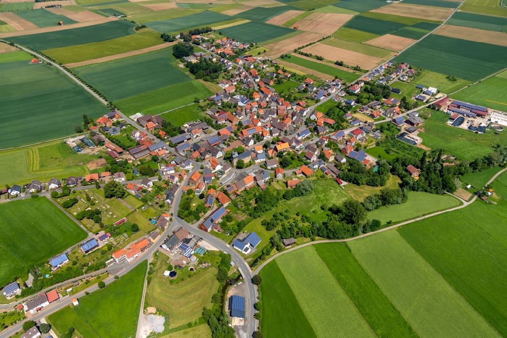 Luftaufnahme Külte - Dorf - Ansicht in Külte im Bundesland Hessen, Deutschland