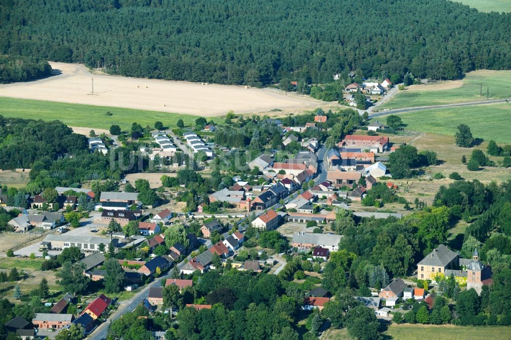 Krevese von oben - Dorf - Ansicht in Krevese im Bundesland Sachsen-Anhalt, Deutschland