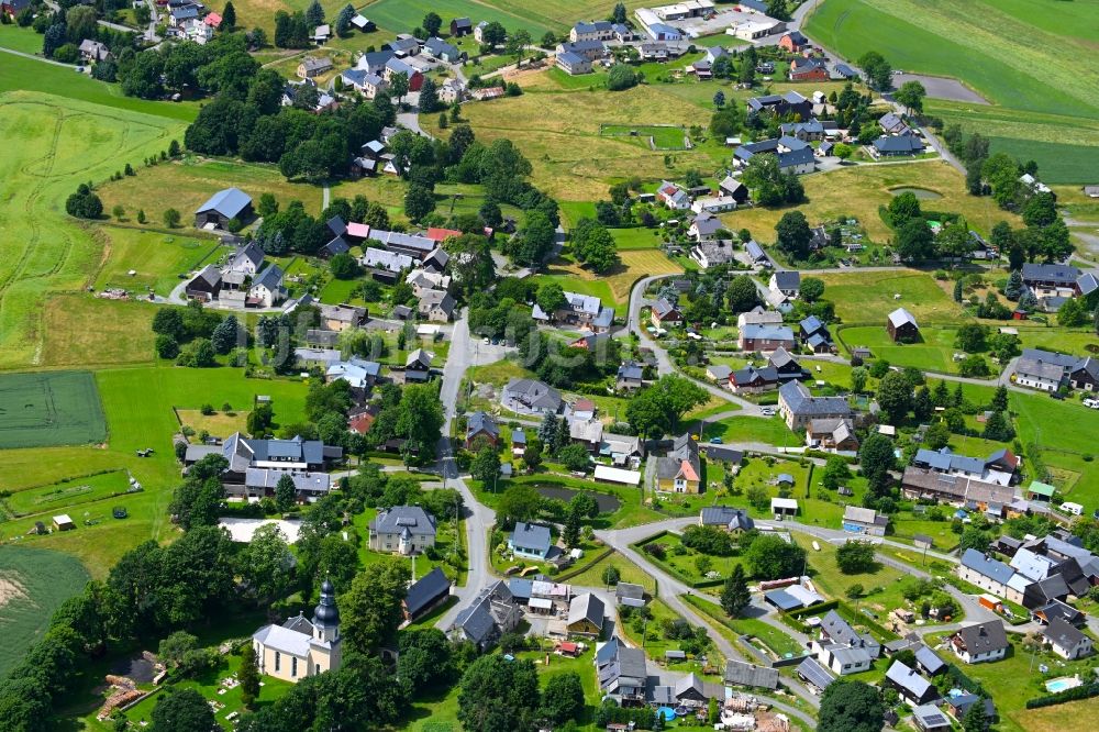 Luftaufnahme Landwüst - Dorf - Ansicht in Landwüst im Bundesland Sachsen, Deutschland