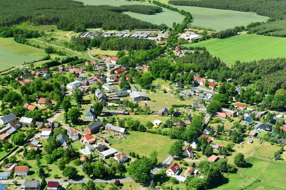 Lanz von oben - Dorf - Ansicht in Lanz im Bundesland Brandenburg, Deutschland