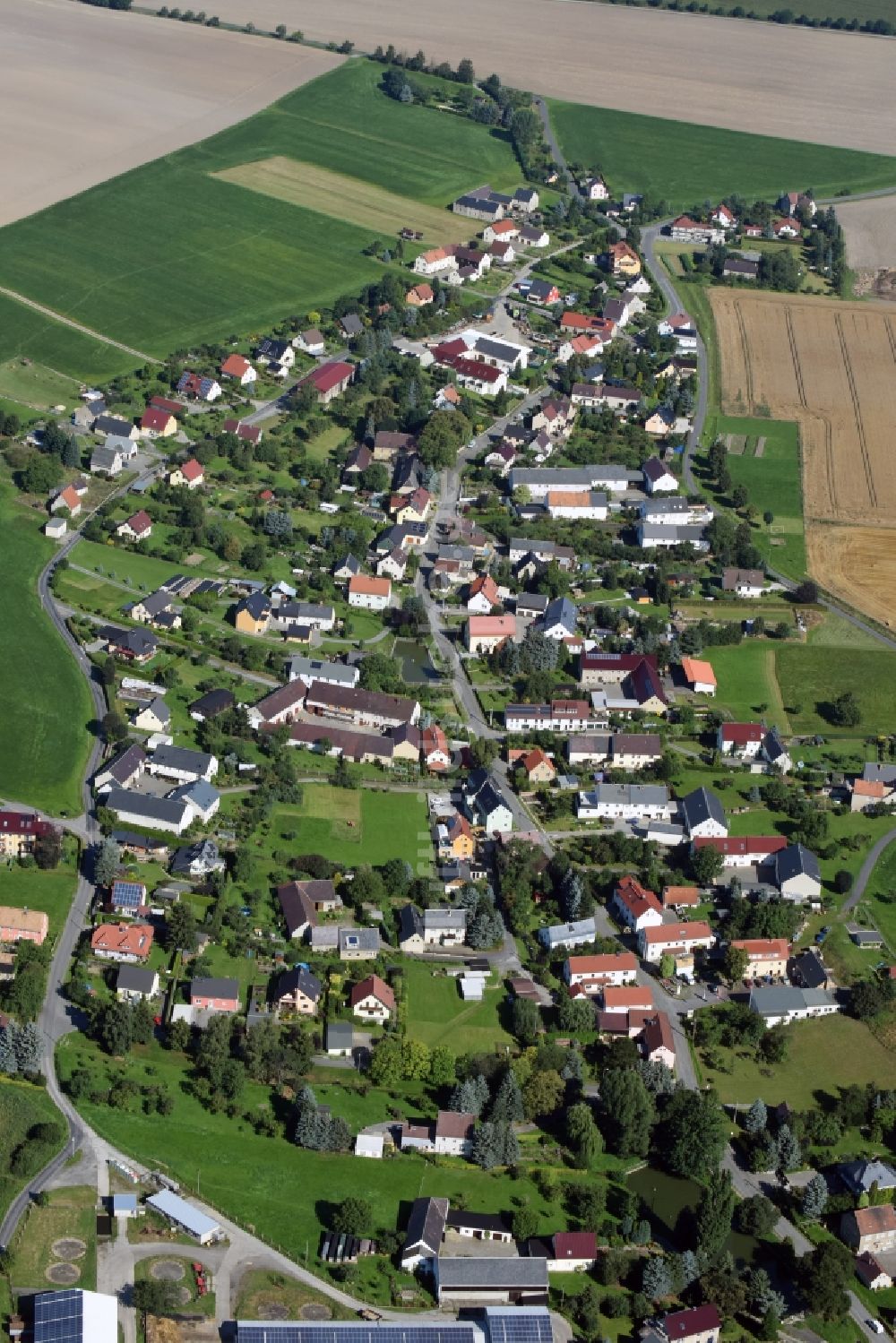 Luftaufnahme Lückersdorf - Dorf - Ansicht von Lückersdorf im Bundesland Sachsen