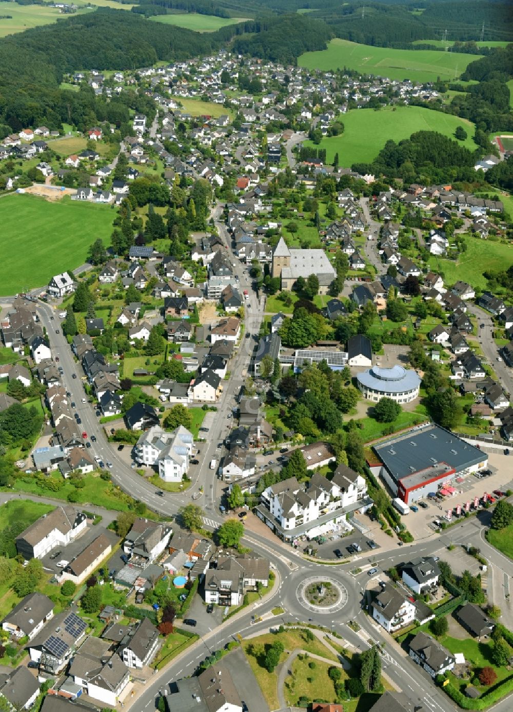 Luftbild Lindlar - Dorf - Ansicht in Lindlar im Bundesland Nordrhein-Westfalen, Deutschland