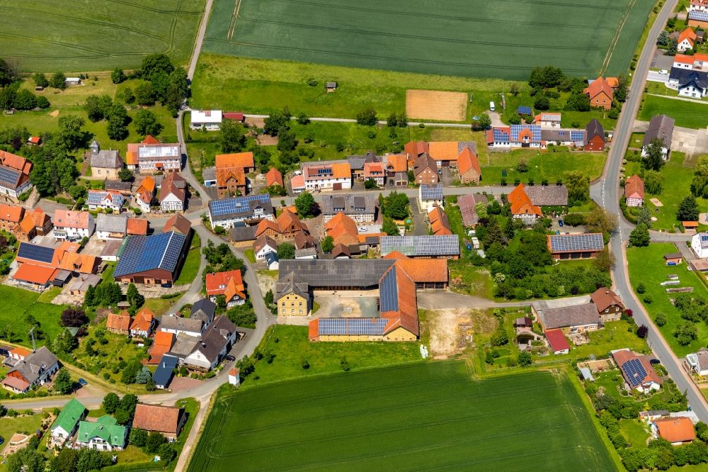 Luftbild Lütersheim - Dorf - Ansicht in Lütersheim im Bundesland Hessen, Deutschland