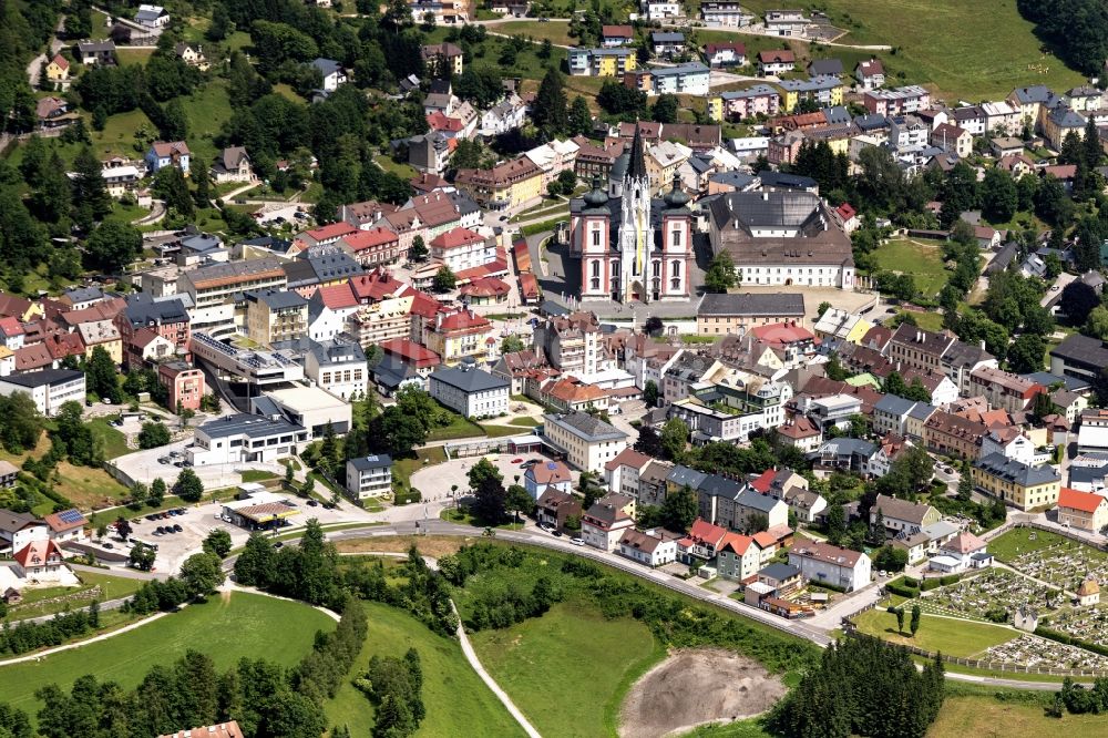 Luftaufnahme Mariazell - Dorf - Ansicht in Mariazell in Steiermark, Österreich
