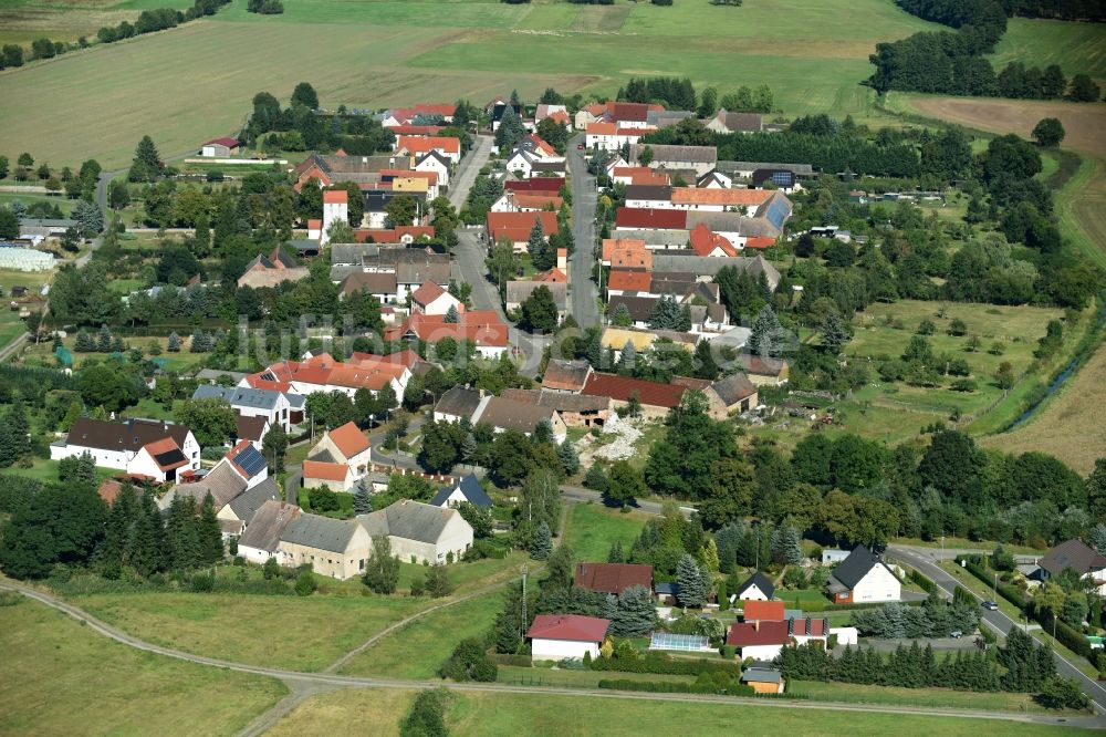 Melpitz von oben - Dorf - Ansicht von Melpitz im Bundesland Sachsen