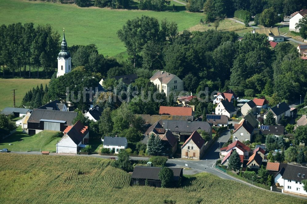 Müglenz von oben - Dorf - Ansicht von Müglenz im Bundesland Sachsen