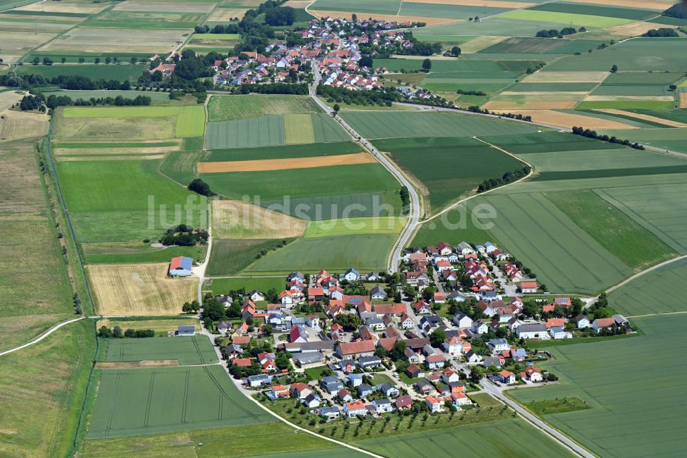 Luftbild Ingolstadt - Dorf - Ansicht von Mühlhausen bei Ingolstadt im Bundesland Bayern, Deutschland