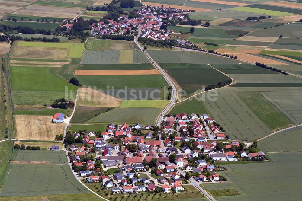 Luftaufnahme Ingolstadt - Dorf - Ansicht von Mühlhausen bei Ingolstadt im Bundesland Bayern, Deutschland