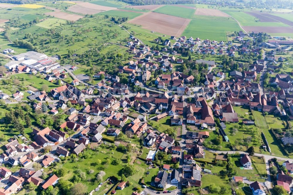 Mietesheim aus der Vogelperspektive: Dorf - Ansicht in Mietesheim in Grand Est, Frankreich