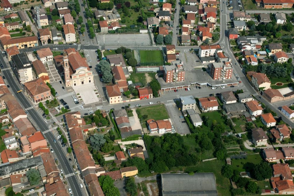 Luftbild Minerbe - Dorf - Ansicht in Minerbe in Venetien, Italien