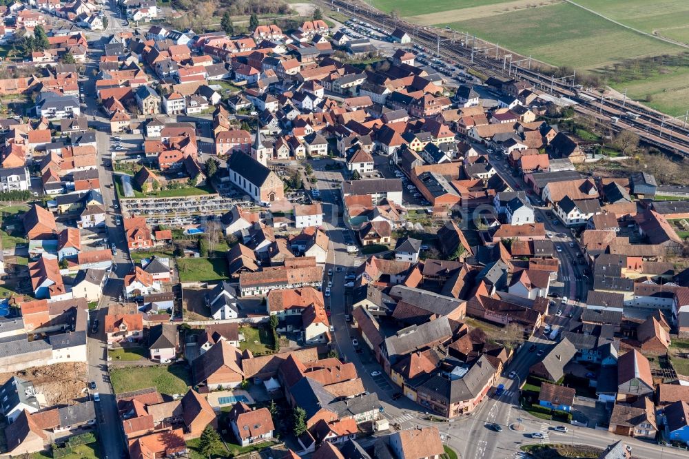 Luftbild Mommenheim - Dorf - Ansicht in Mommenheim in Grand Est, Frankreich