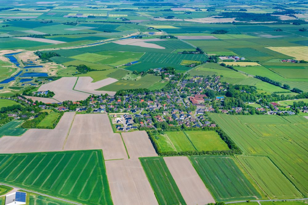 Neukirchen aus der Vogelperspektive: Dorf - Ansicht in Neukirchen im Bundesland Schleswig-Holstein, Deutschland