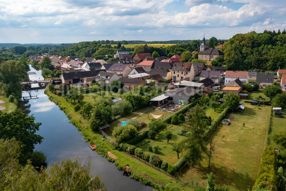 Niederfinow von oben - Dorf - Ansicht in Niederfinow im Bundesland Brandenburg, Deutschland