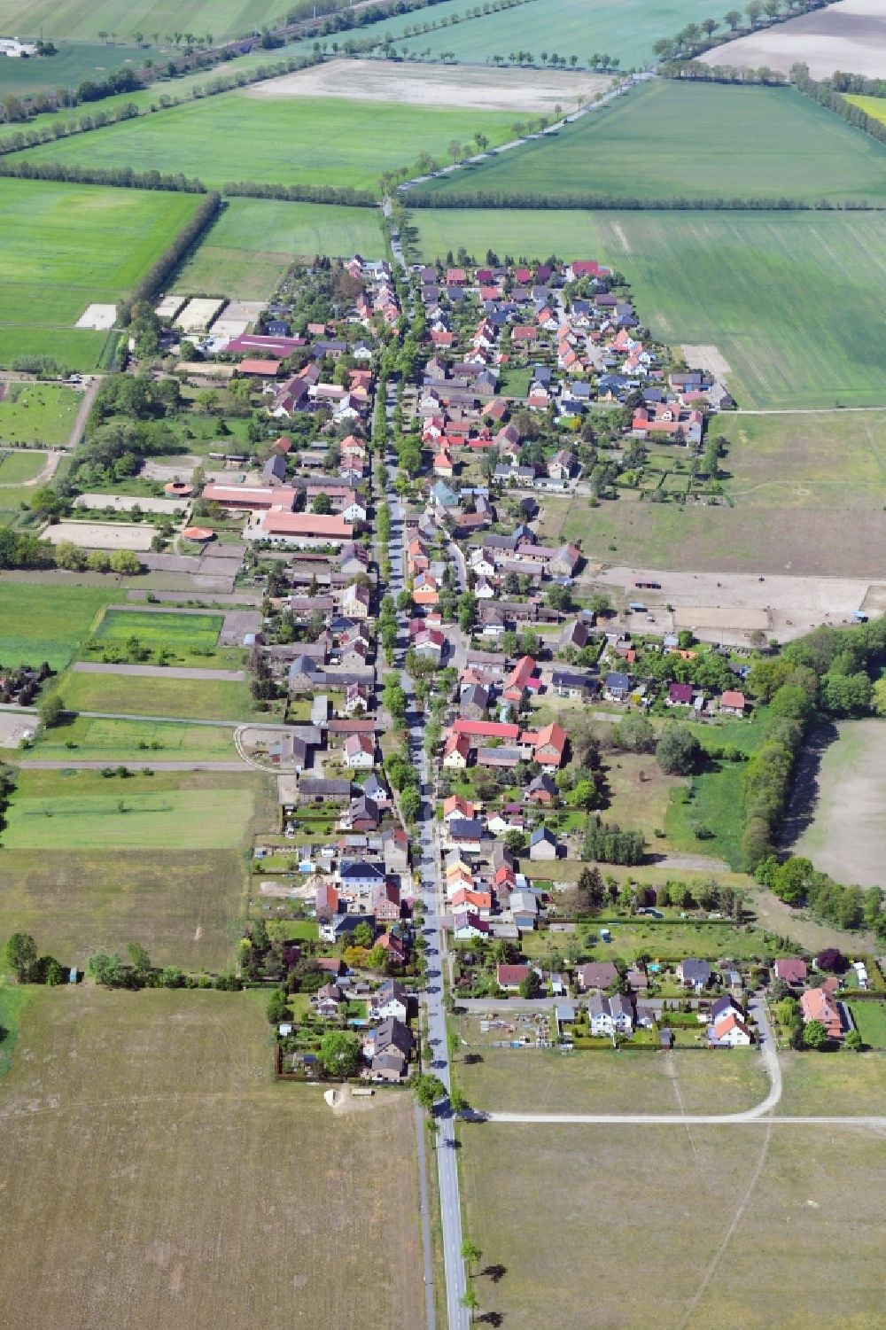 Luftbild Nudow - Dorf - Ansicht in Nudow im Bundesland Brandenburg, Deutschland