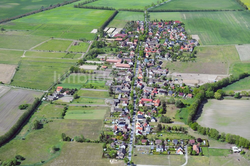 Luftaufnahme Nudow - Dorf - Ansicht in Nudow im Bundesland Brandenburg, Deutschland