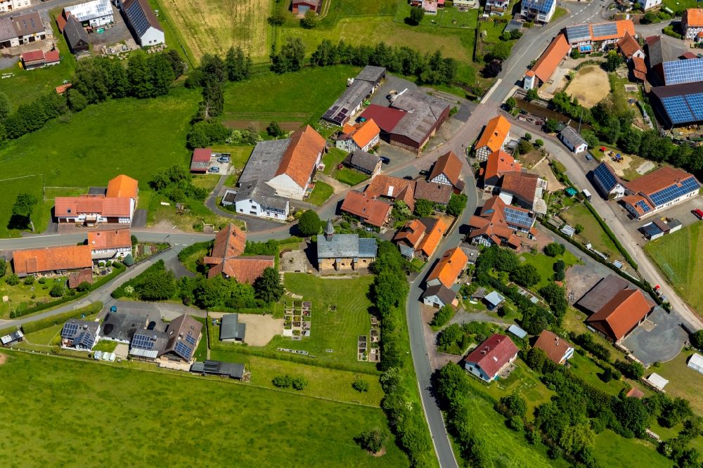 Luftbild Ober-Werbe - Dorf - Ansicht in Ober-Werbe im Bundesland Hessen, Deutschland