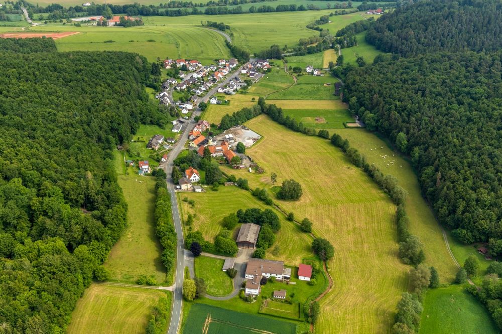 Luftbild Orpethal - Dorf - Ansicht in Orpethal im Bundesland Hessen, Deutschland