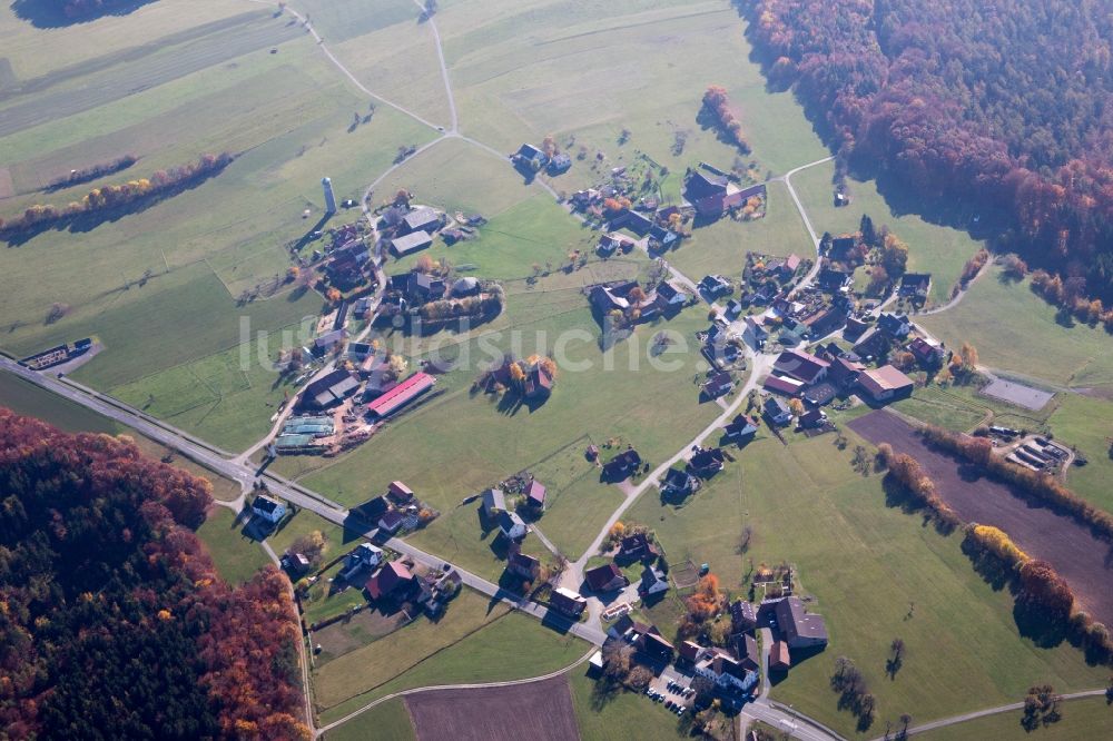 Luftbild Amorbach - Dorf - Ansicht im Ortsteil Boxbrunn in Amorbach im Bundesland Bayern